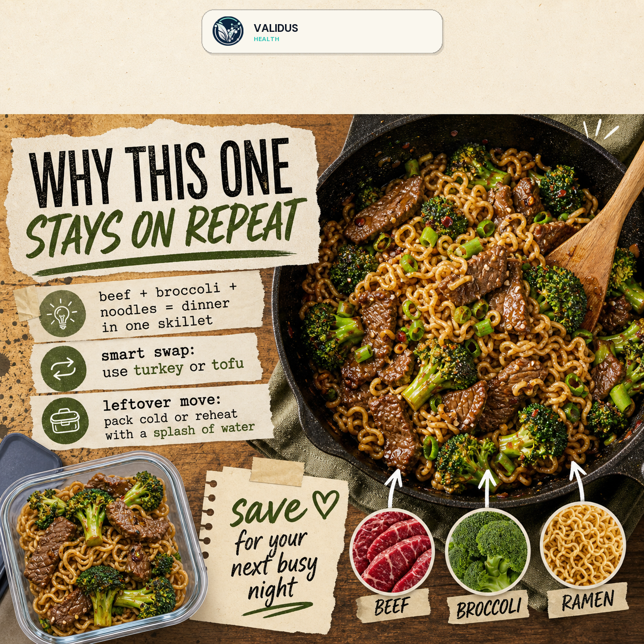 15-Minute Beef & Broccoli Ramen Skillet slide 4