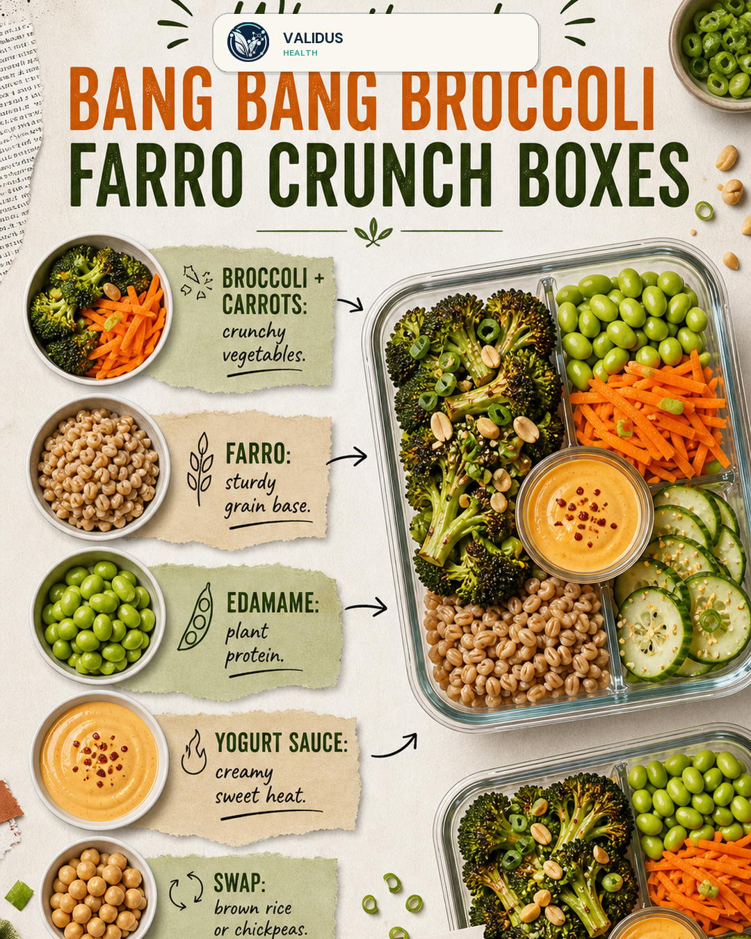 Bang Bang Broccoli Farro Crunch Boxes slide 4