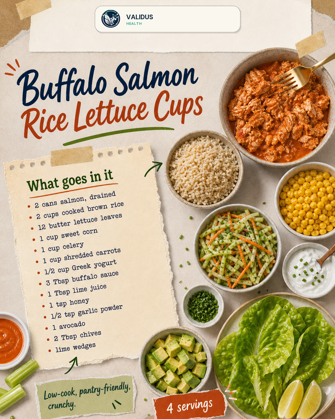 Buffalo Salmon Rice Lettuce Cups slide 2