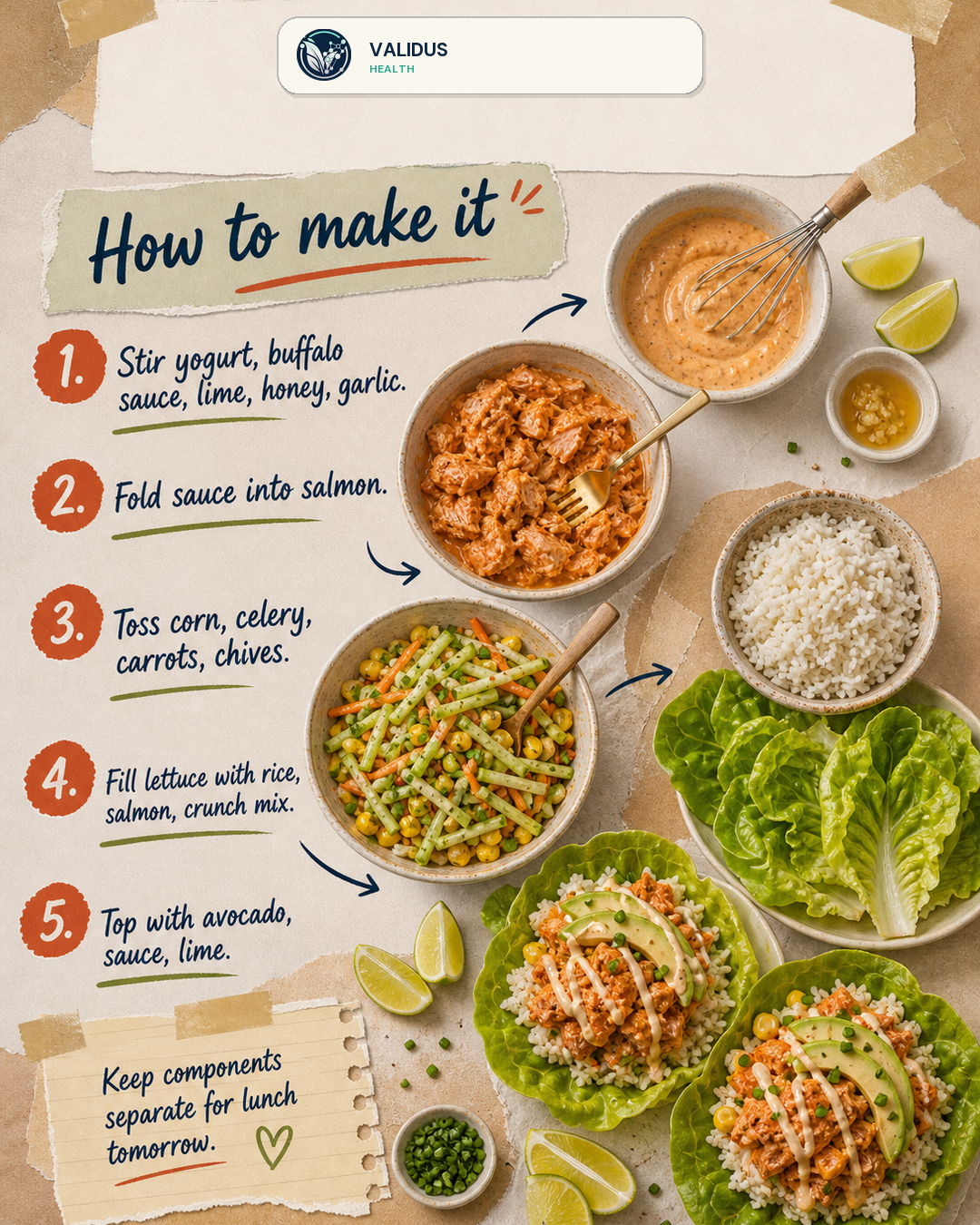 Buffalo Salmon Rice Lettuce Cups slide 3