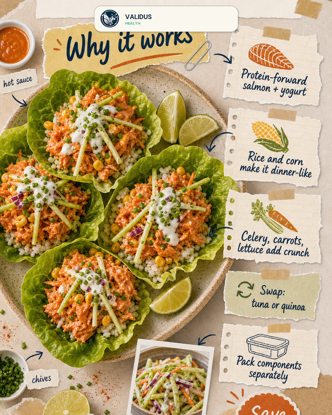 Buffalo Salmon Rice Lettuce Cups slide 4