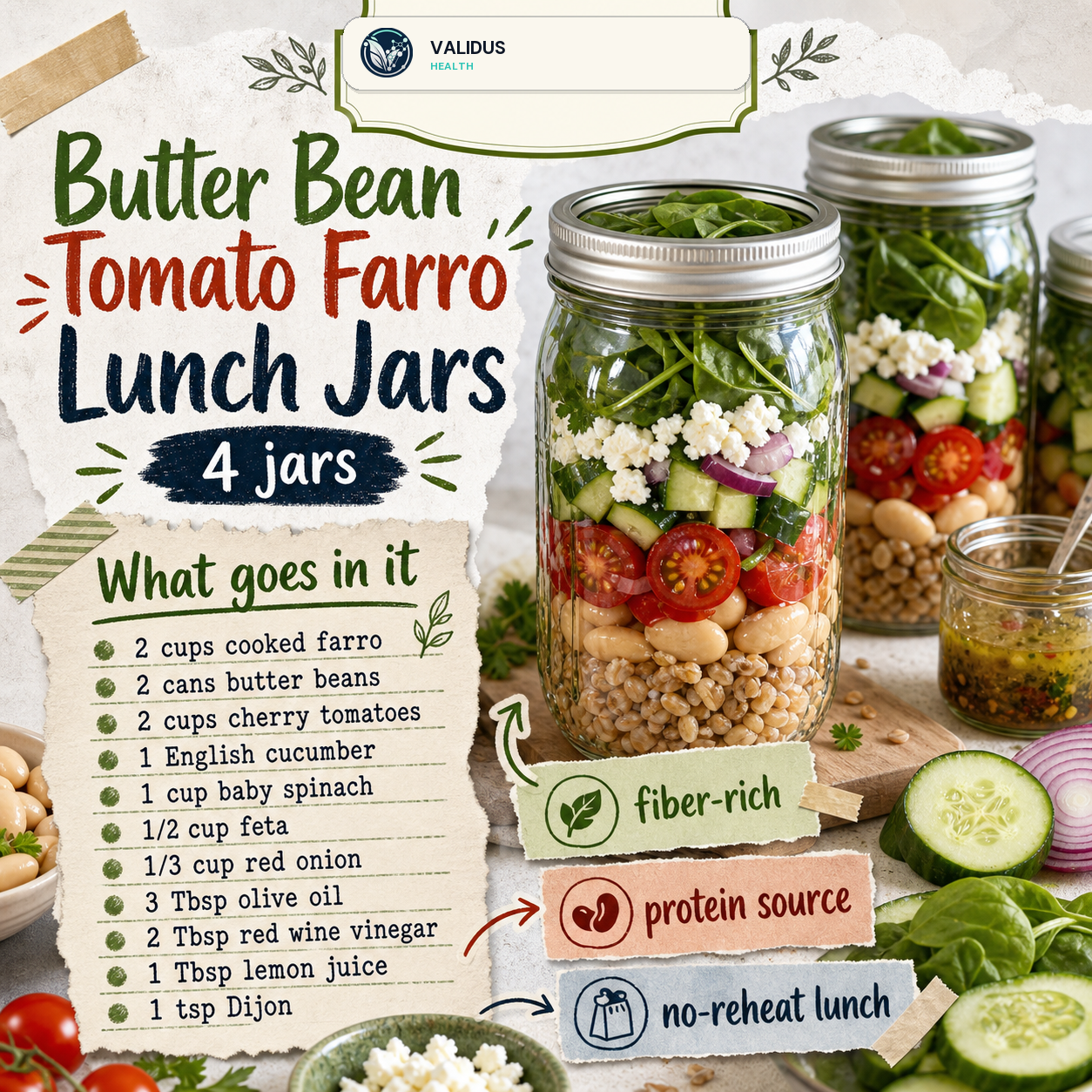 Butter Bean Tomato Farro Lunch Jars slide 2