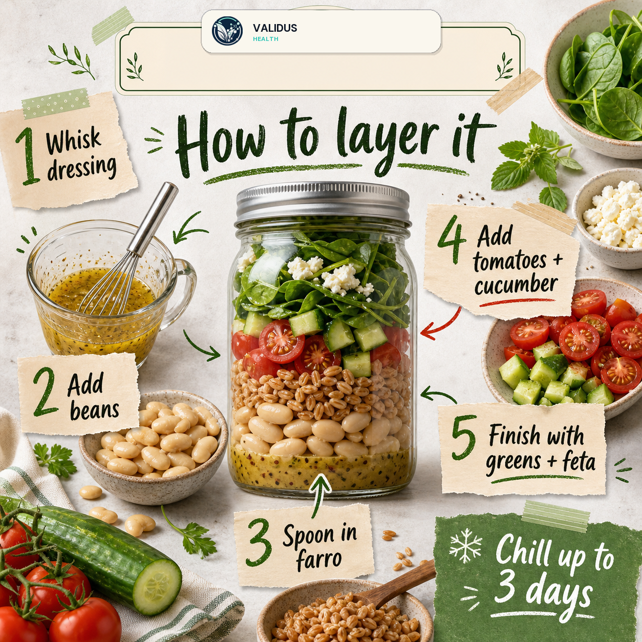 Butter Bean Tomato Farro Lunch Jars slide 3