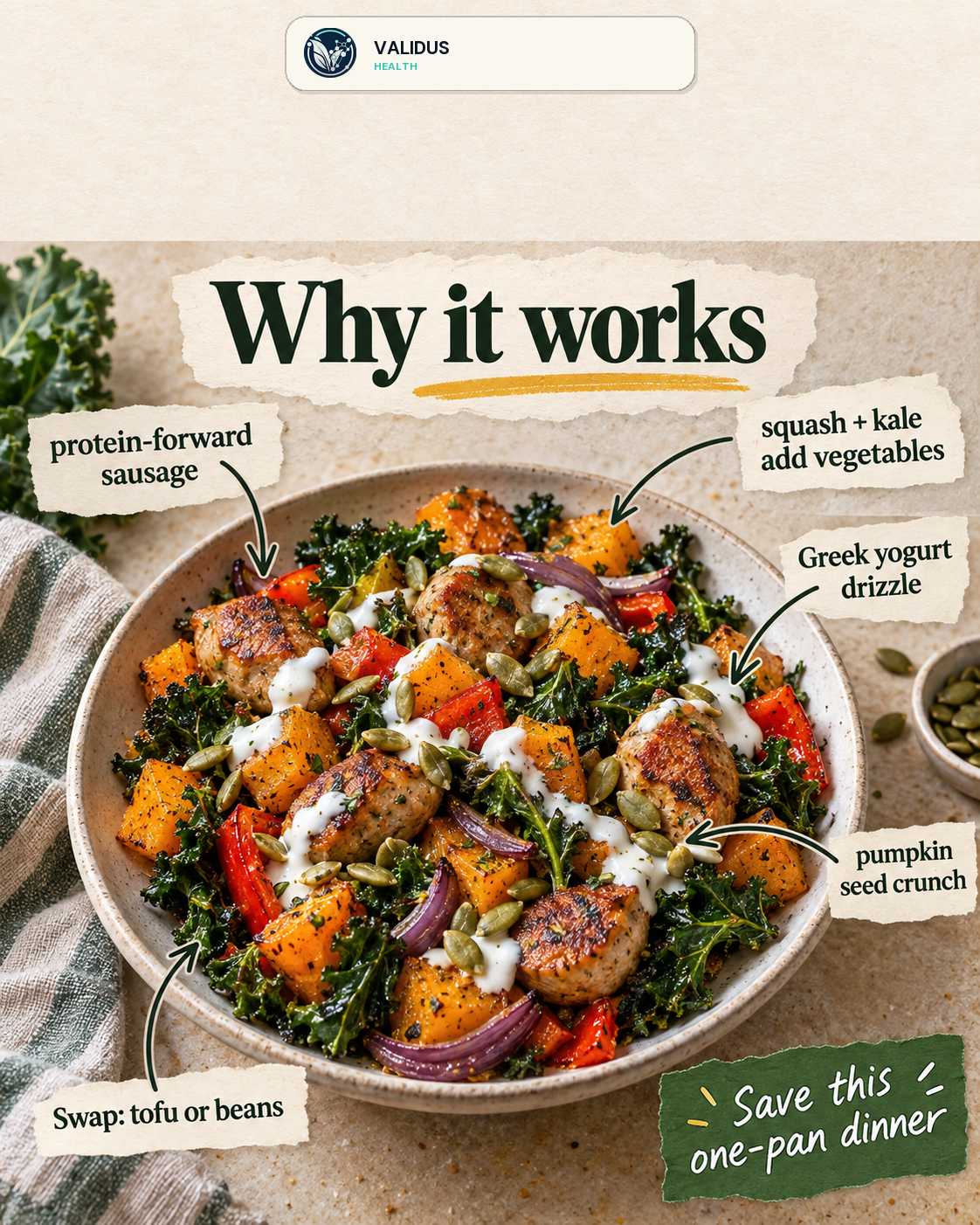 Chicken Sausage Squash Kale Sheet-Pan Plates slide 4
