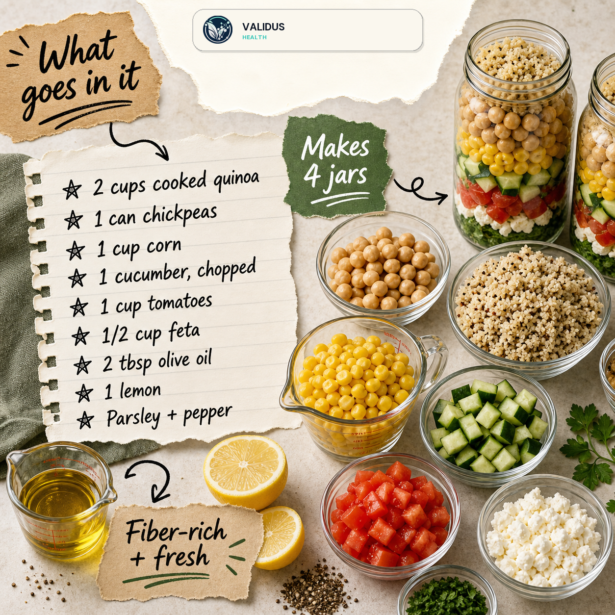 Chickpea Corn Quinoa Jar Salads slide 2