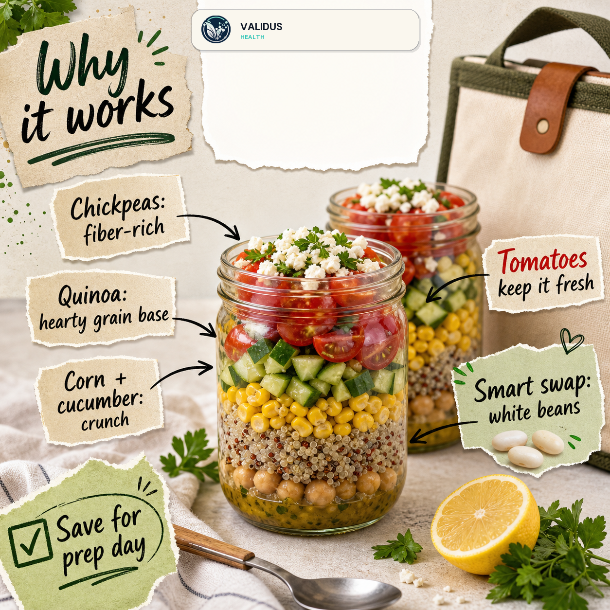 Chickpea Corn Quinoa Jar Salads slide 4