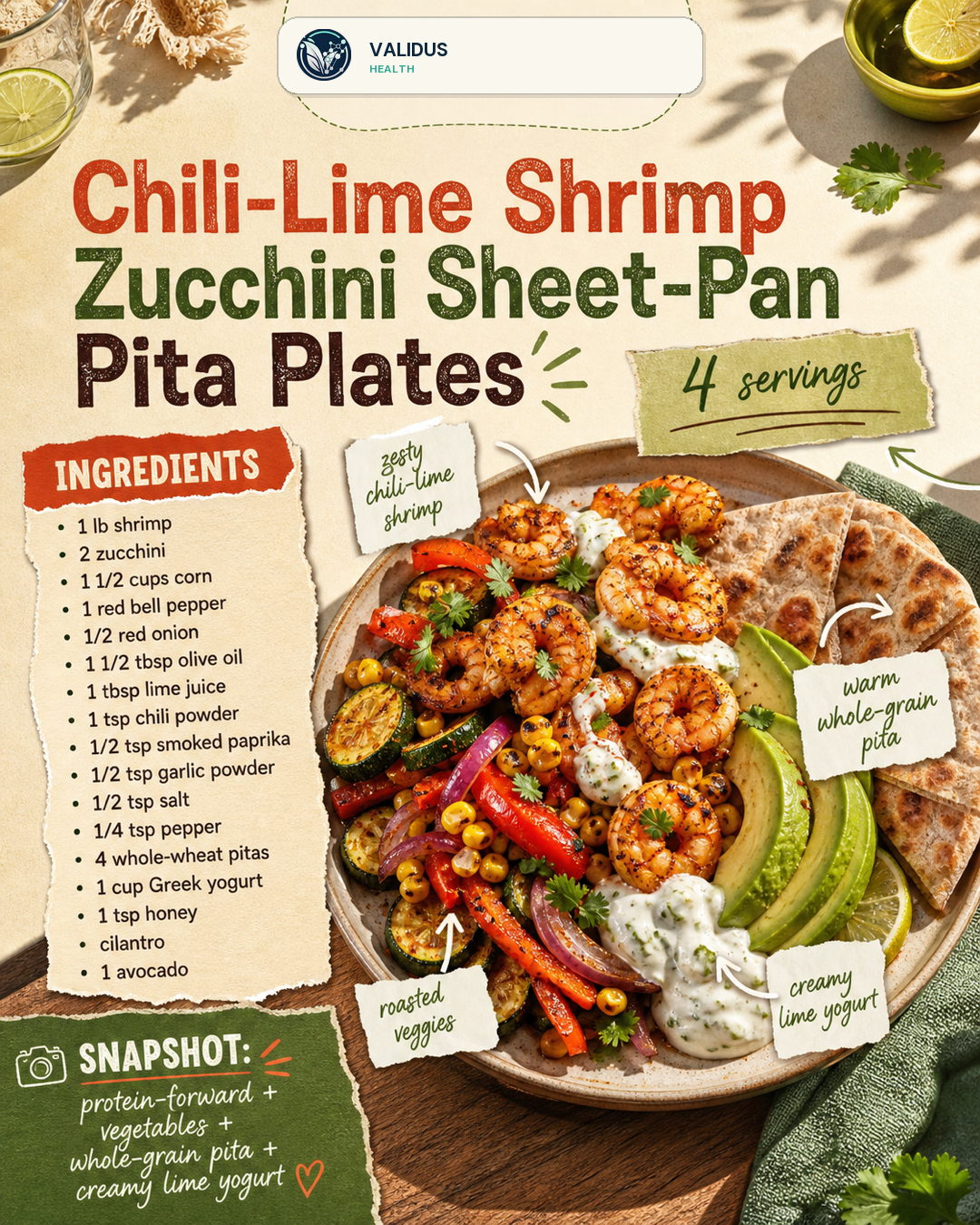 Chili-Lime Shrimp Zucchini Sheet-Pan Pita Plates slide 2