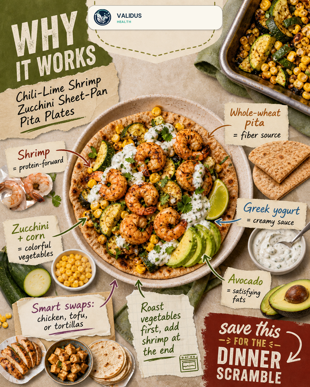 Chili-Lime Shrimp Zucchini Sheet-Pan Pita Plates slide 4