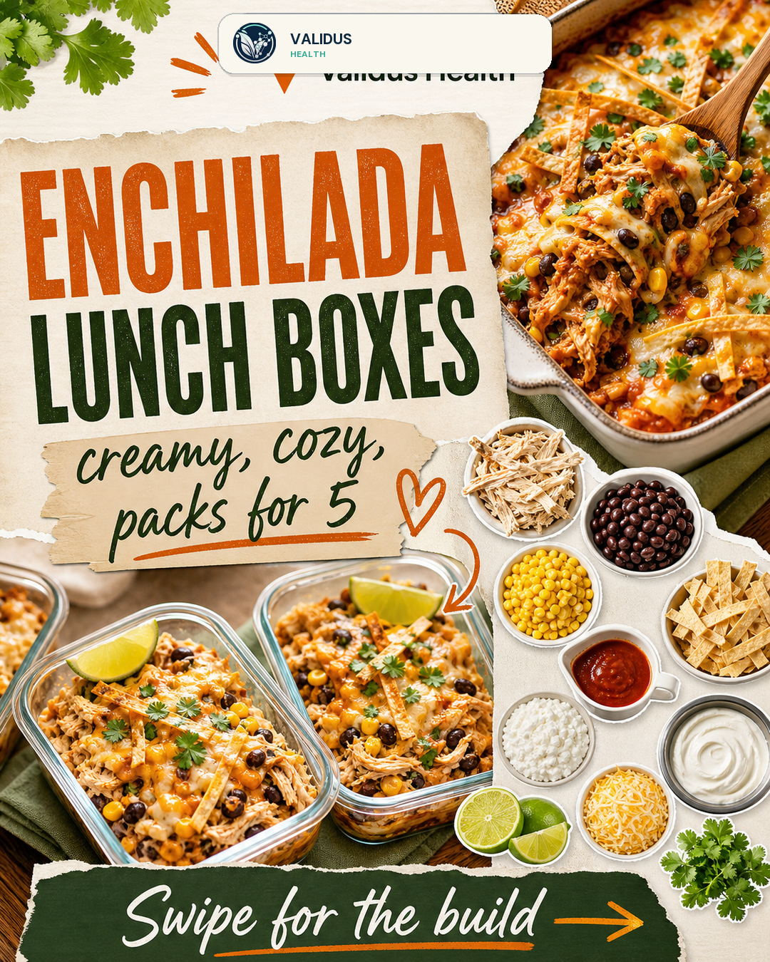Creamy Chicken Enchilada Bake Boxes