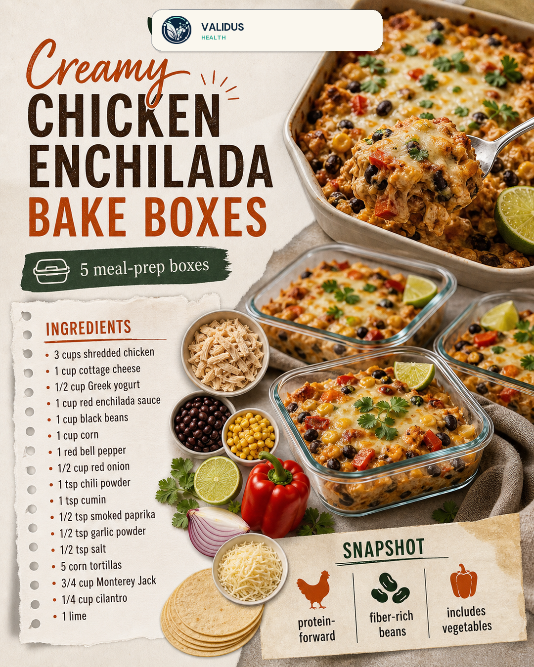 Creamy Chicken Enchilada Bake Boxes slide 2
