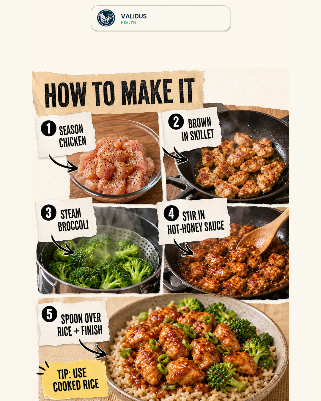 Hot-Honey Chicken Broccoli Rice Bowls slide 3