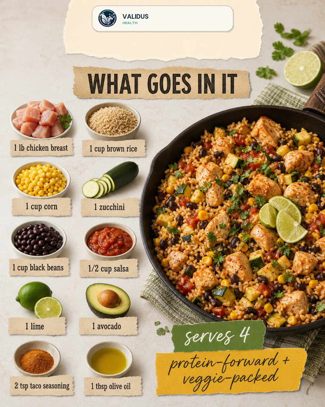 Lemon-Corn Chicken Taco Rice Skillet slide 2
