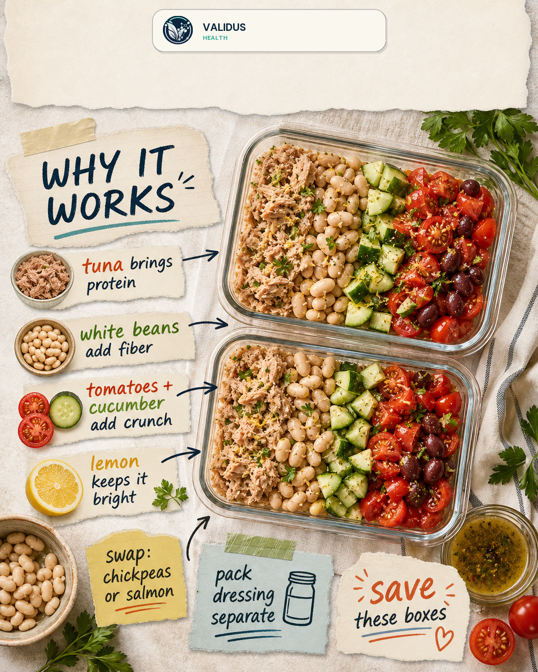 Lemon-Herb Tuna White Bean Tomato Boxes slide 4
