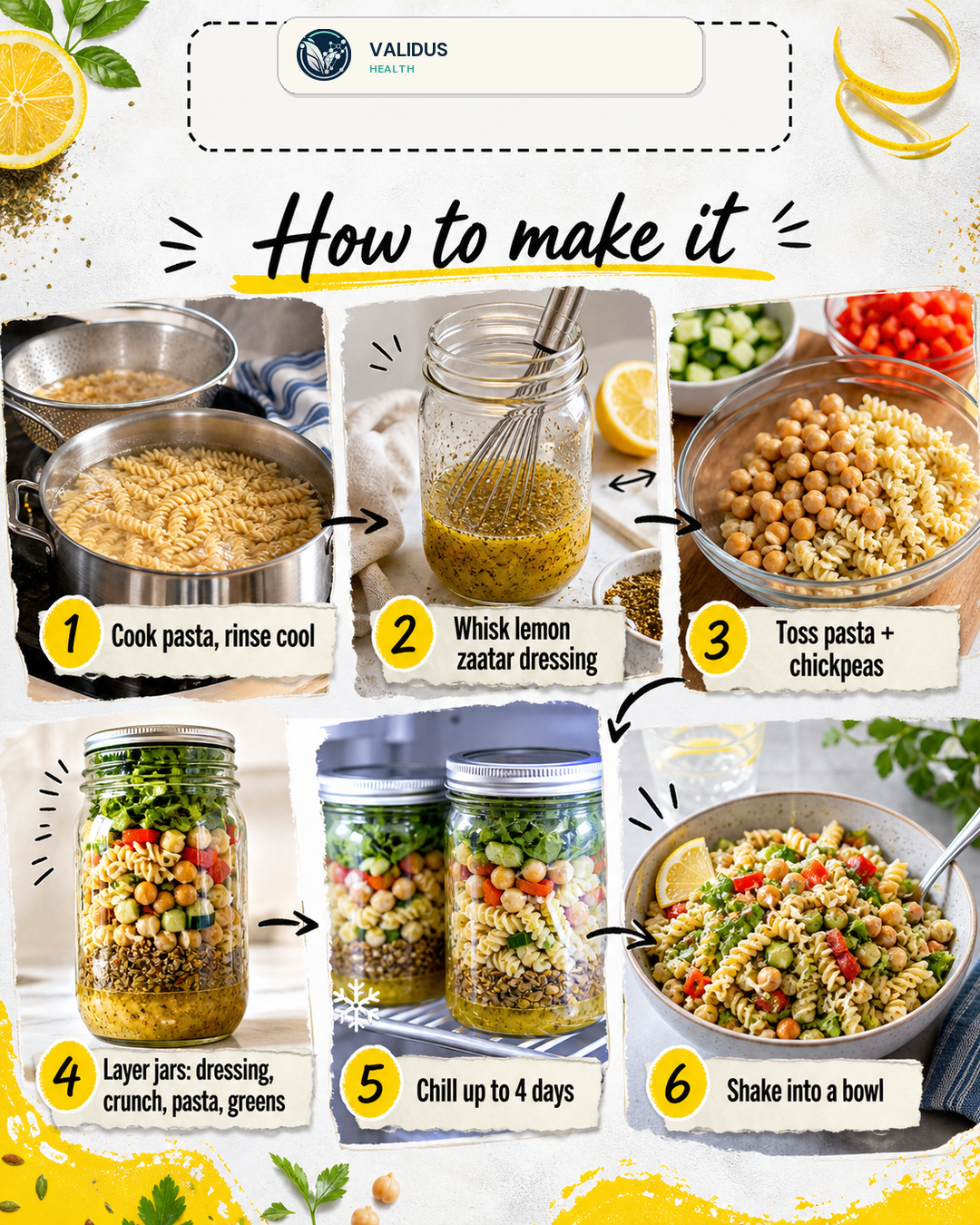 Lemony Chickpea Pasta Crunch Jars slide 3