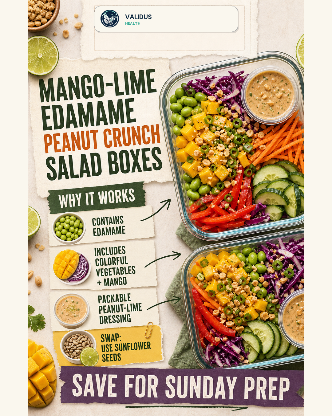 Mango-Lime Edamame Peanut Crunch Salad Boxes slide 4