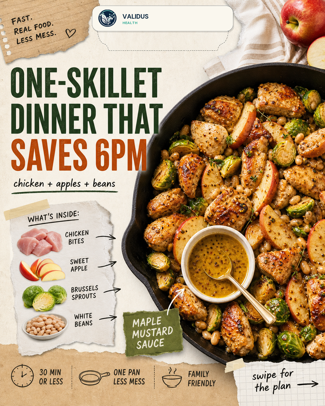 Maple-Mustard Chicken Apple Skillet