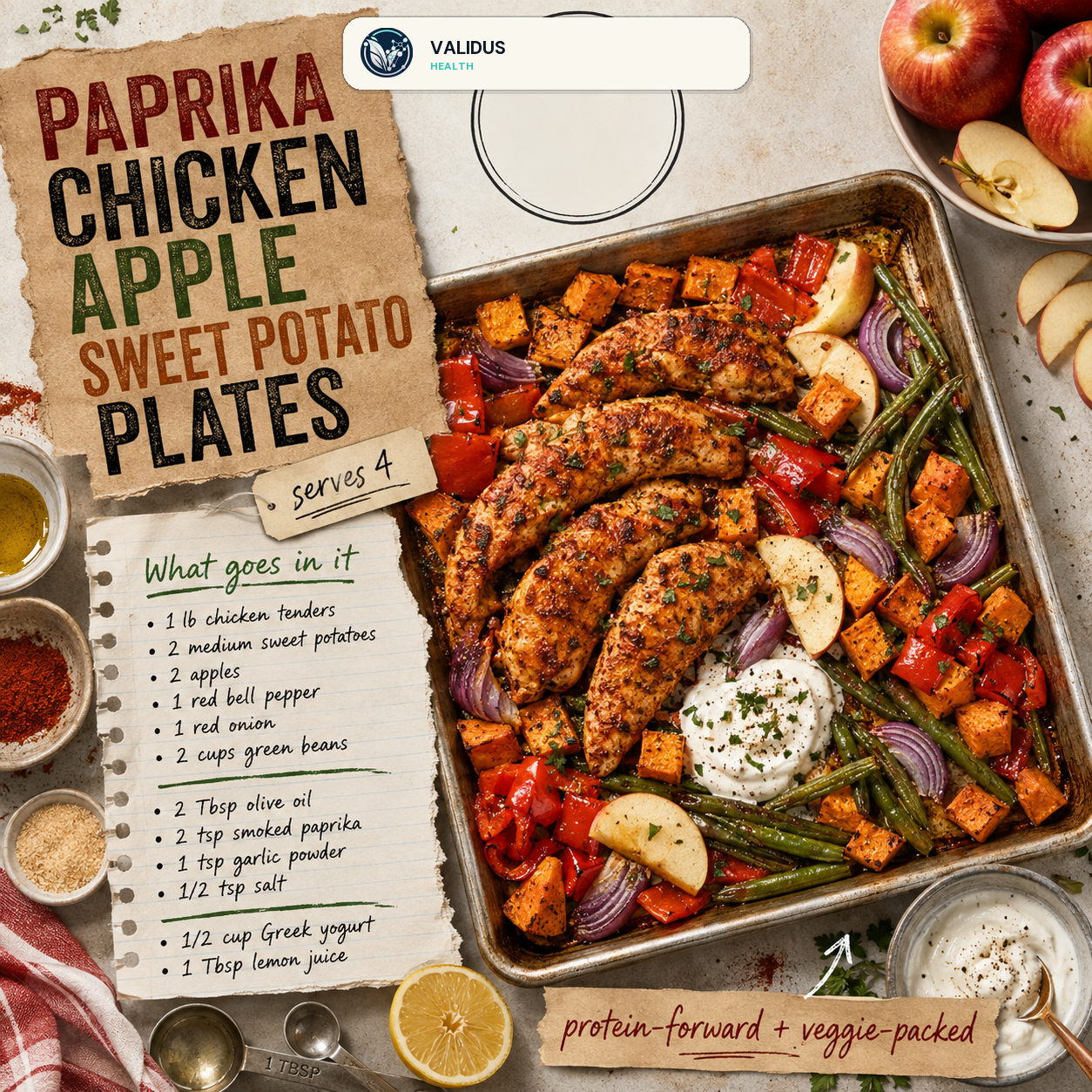 Paprika Chicken Apple Sweet Potato Sheet-Pan Plates slide 2