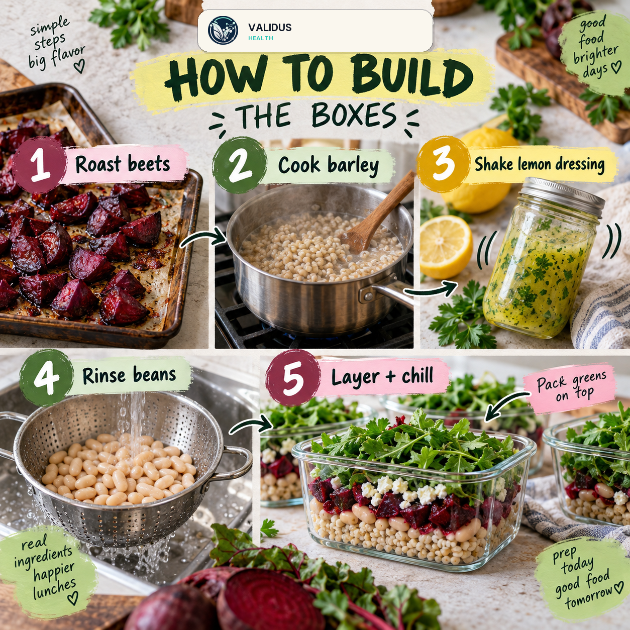 Roasted Beet White Bean Barley Lunch Boxes slide 3