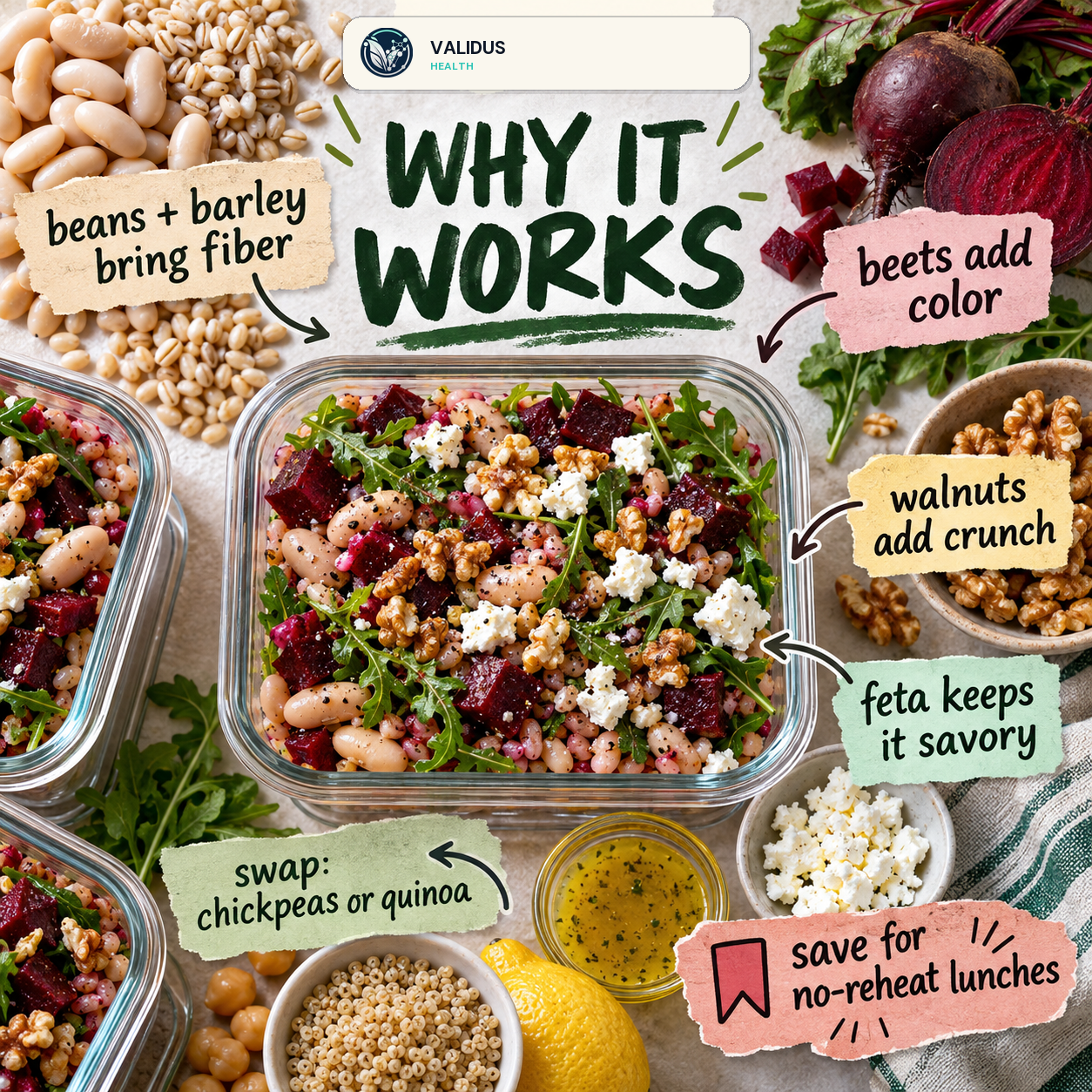 Roasted Beet White Bean Barley Lunch Boxes slide 4