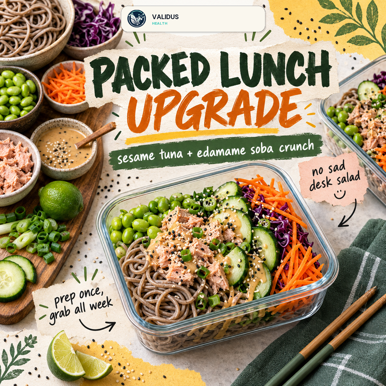 Sesame Tuna Edamame Soba Crunch Boxes slide 1