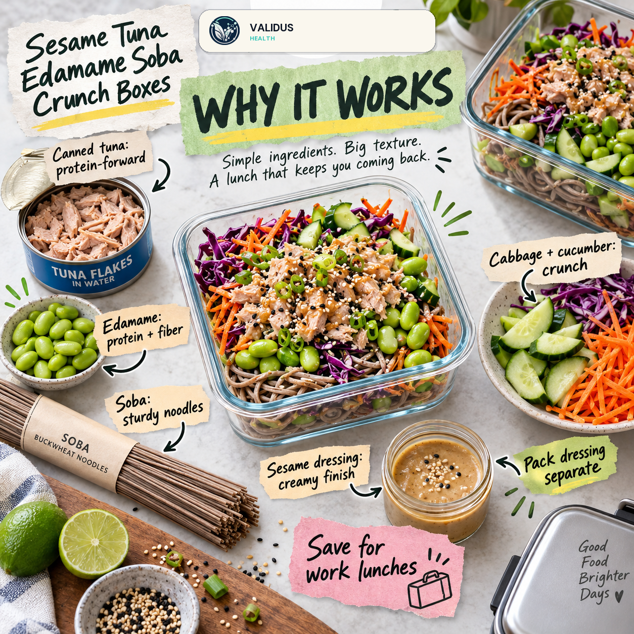 Sesame Tuna Edamame Soba Crunch Boxes slide 4