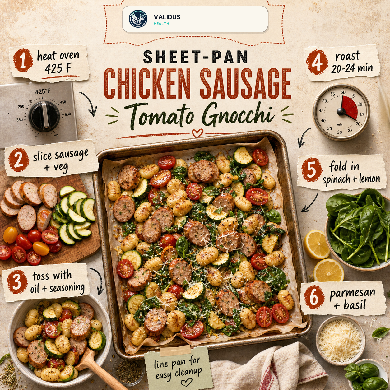 Sheet-Pan Chicken Sausage Tomato Gnocchi slide 3