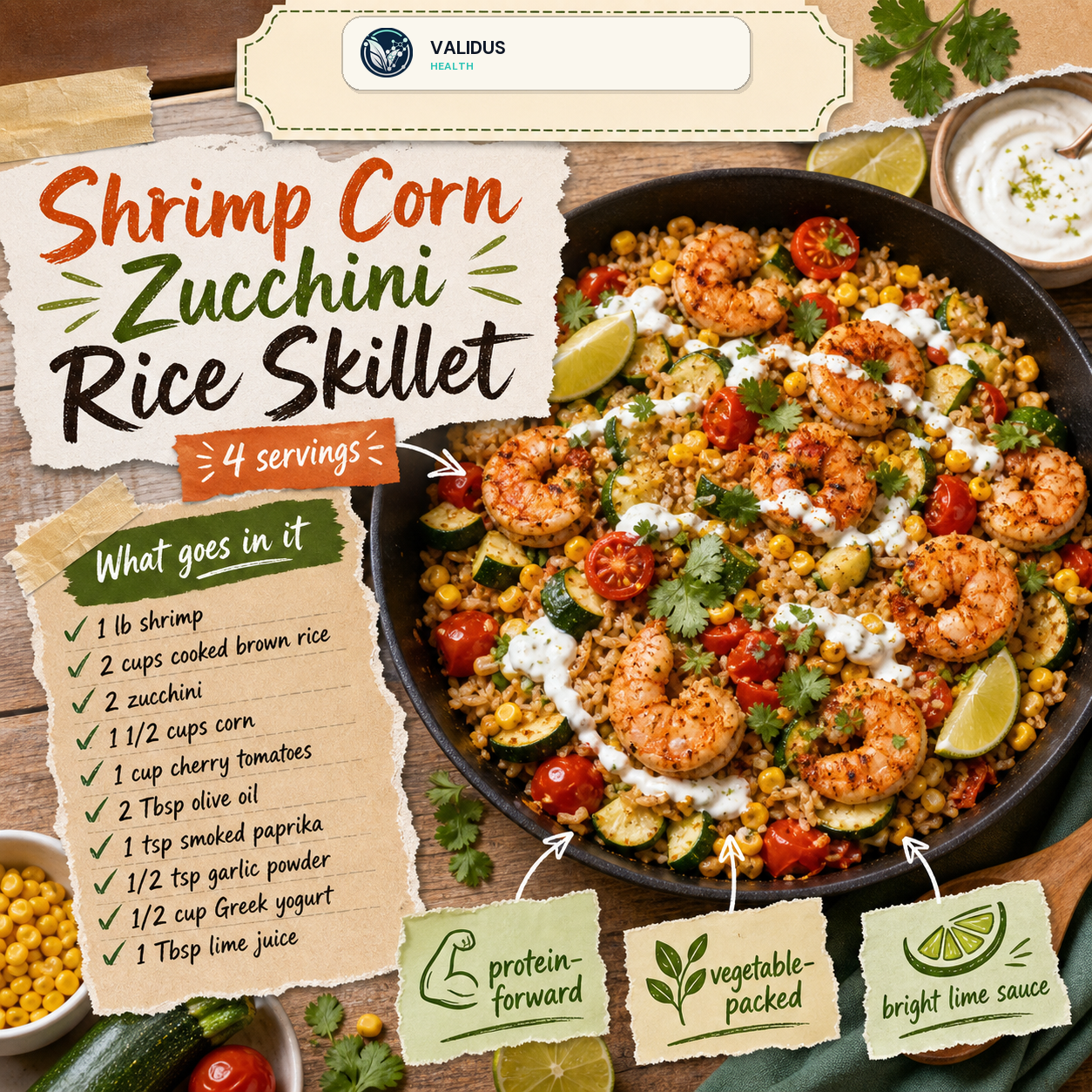 Shrimp Corn Zucchini Rice Skillet slide 2