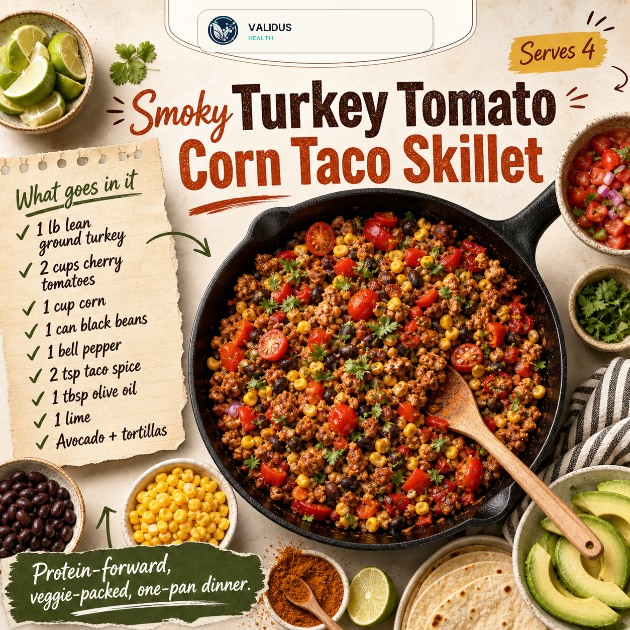 Smoky Turkey Tomato Corn Taco Skillet slide 2