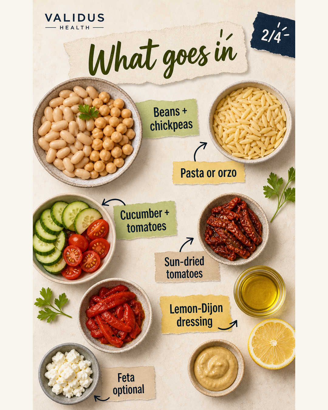 Sun-Dried Tomato Dense Bean Pasta Salad slide 2