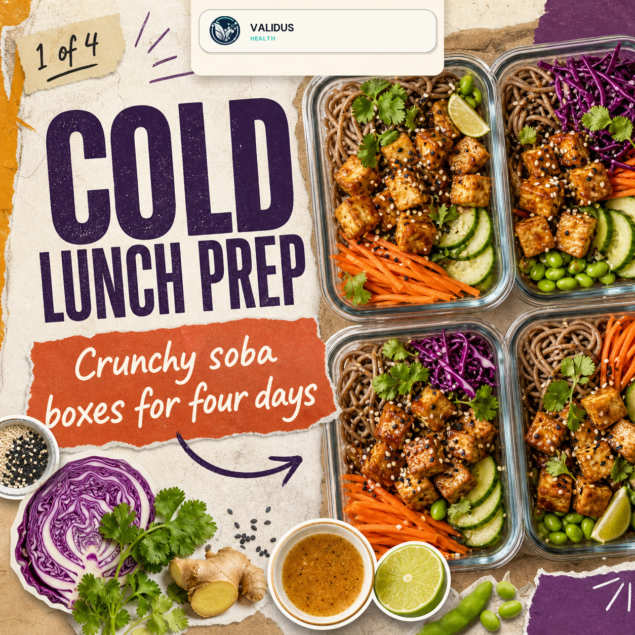 Tofu Soba Crunch Prep Boxes