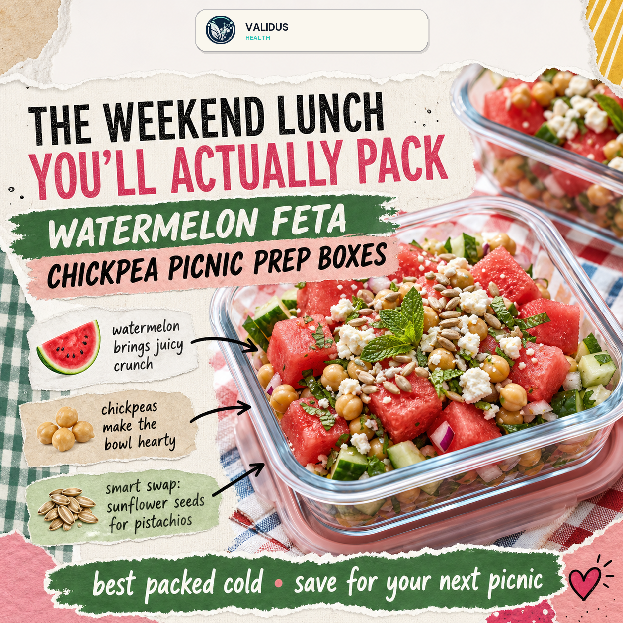 Watermelon Feta Chickpea Picnic Prep Boxes slide 4